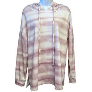 Lightweight Hooded Sweatshirt Hoodie Pink Ombre Women's Size Medium